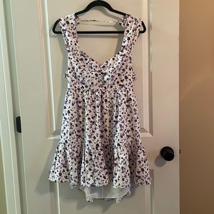 Purple & white floral dress- never worn